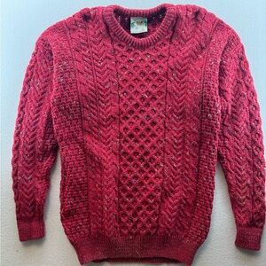 Irish cableknit wool sweater